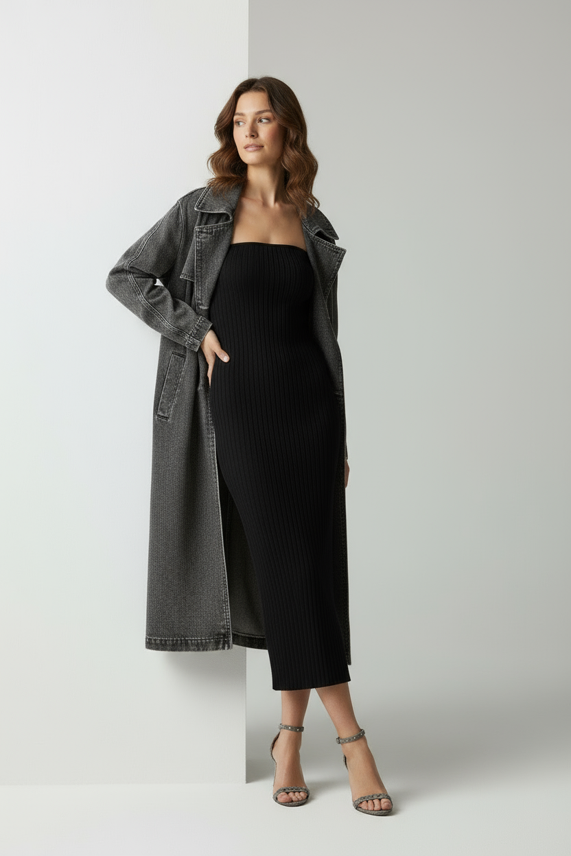 Mila | Denim Trenchcoat voor dames