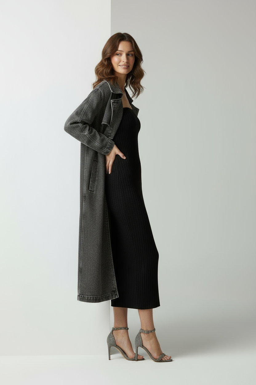 Mila | Denim Trenchcoat voor dames